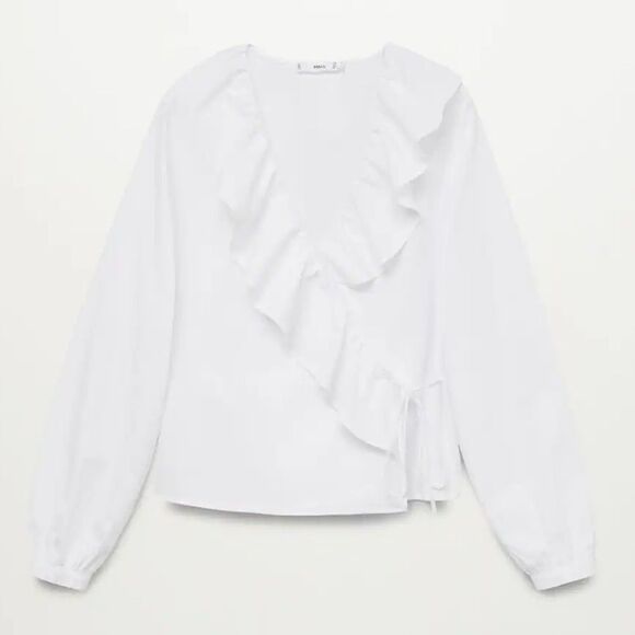 Mango Wrap Blouse New - Picture 4 of 6